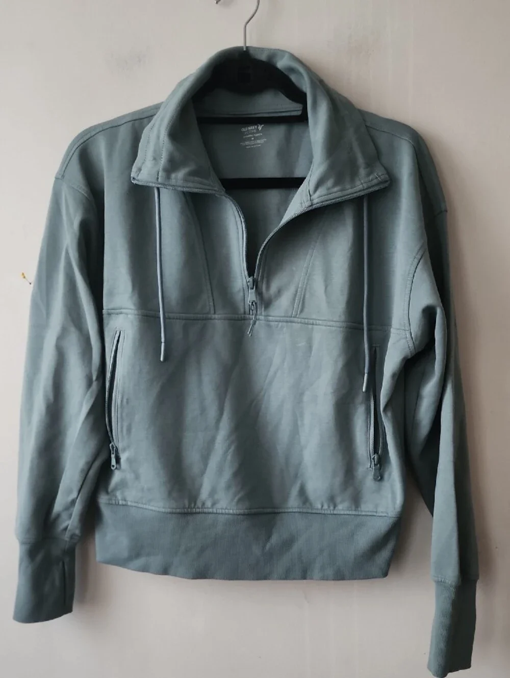 Old Navy Men's Half-Zip Pullover Hoodie — Sage Green
